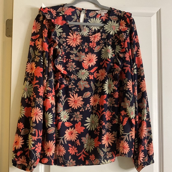 Nannette Lepore Floral Long Sleeve Tunic Size XL - Picture 1 of 2